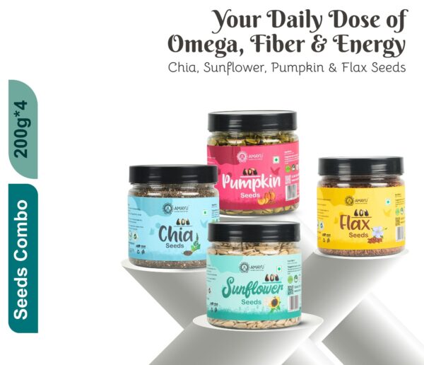 Raw Chia Pumpkin Sunflower Flax Seeds 200g