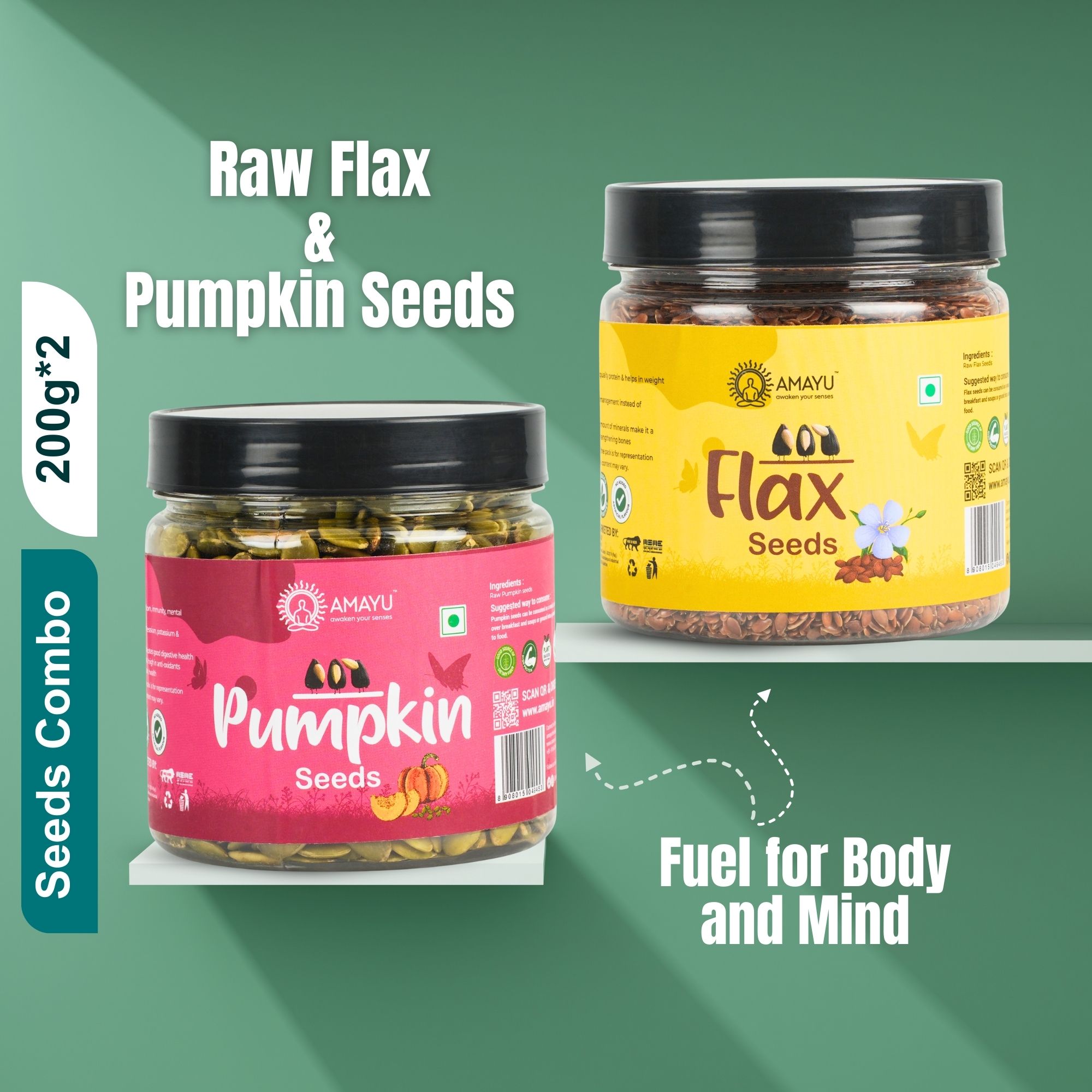 Raw Pumpkin Flax Seeds 200g