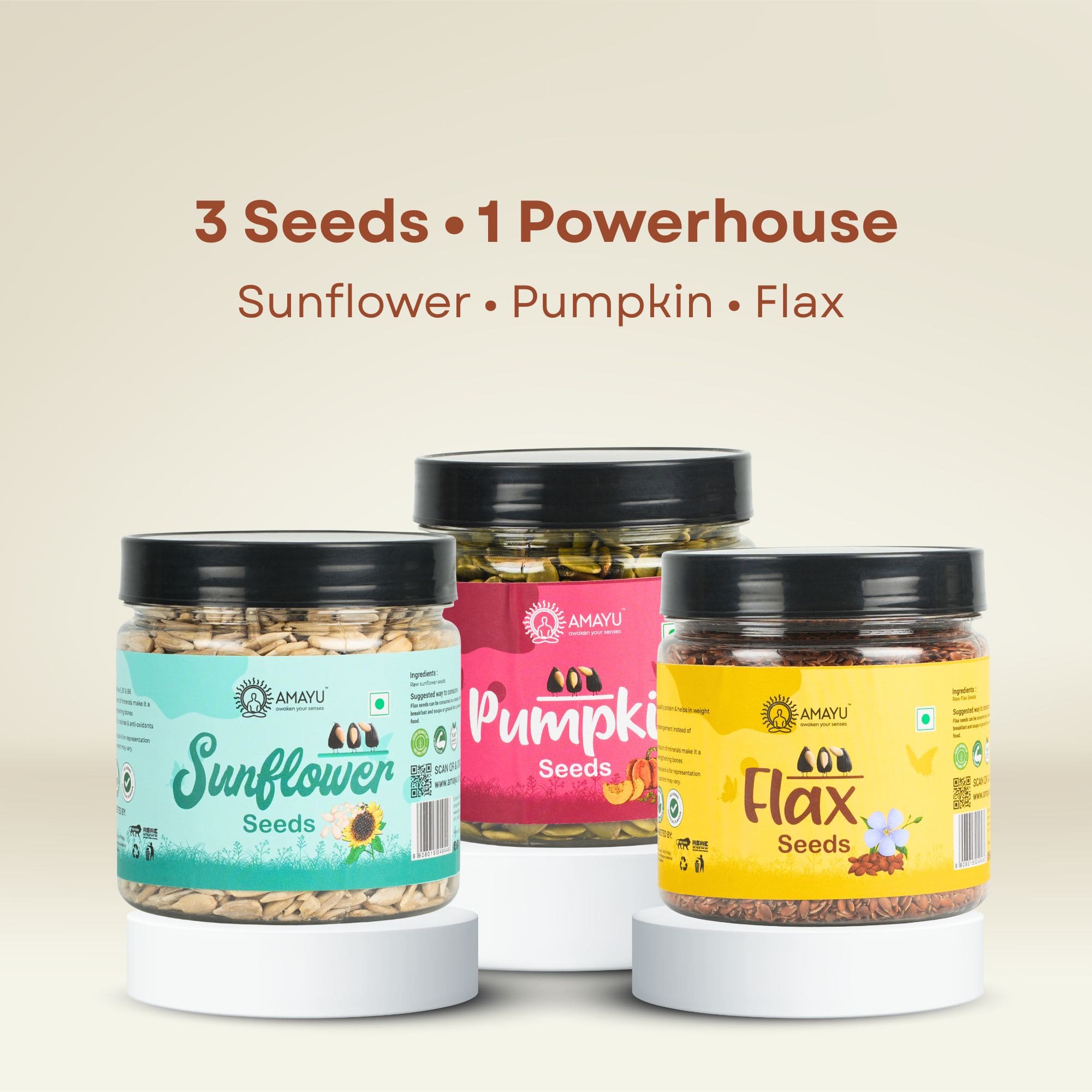 Raw Pumpkin Flax Sunflower Seeds 200g