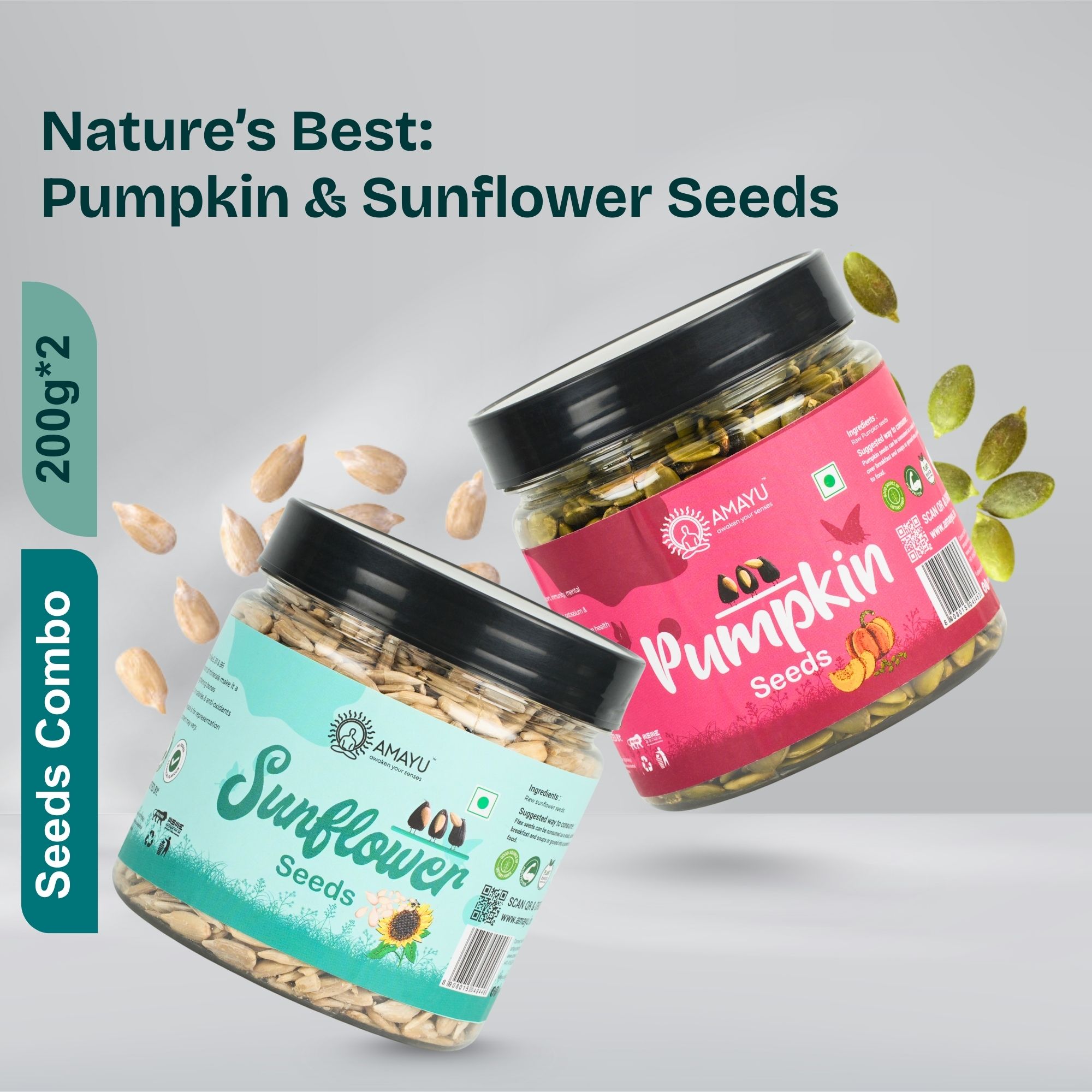 Raw Pumpkin Sunflower Seeds Combo 200g