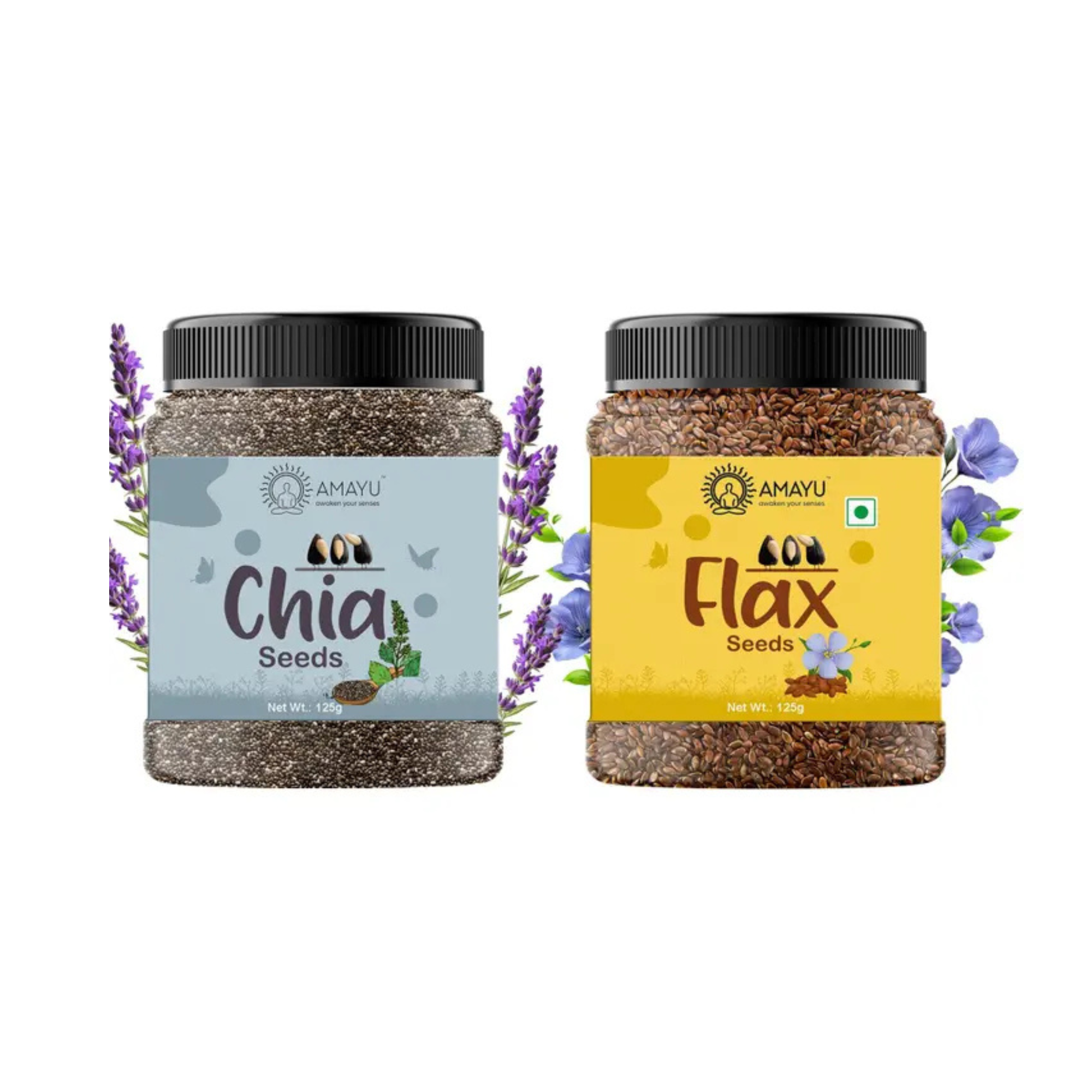 Raw Chia Flax Seeds Combo 125g