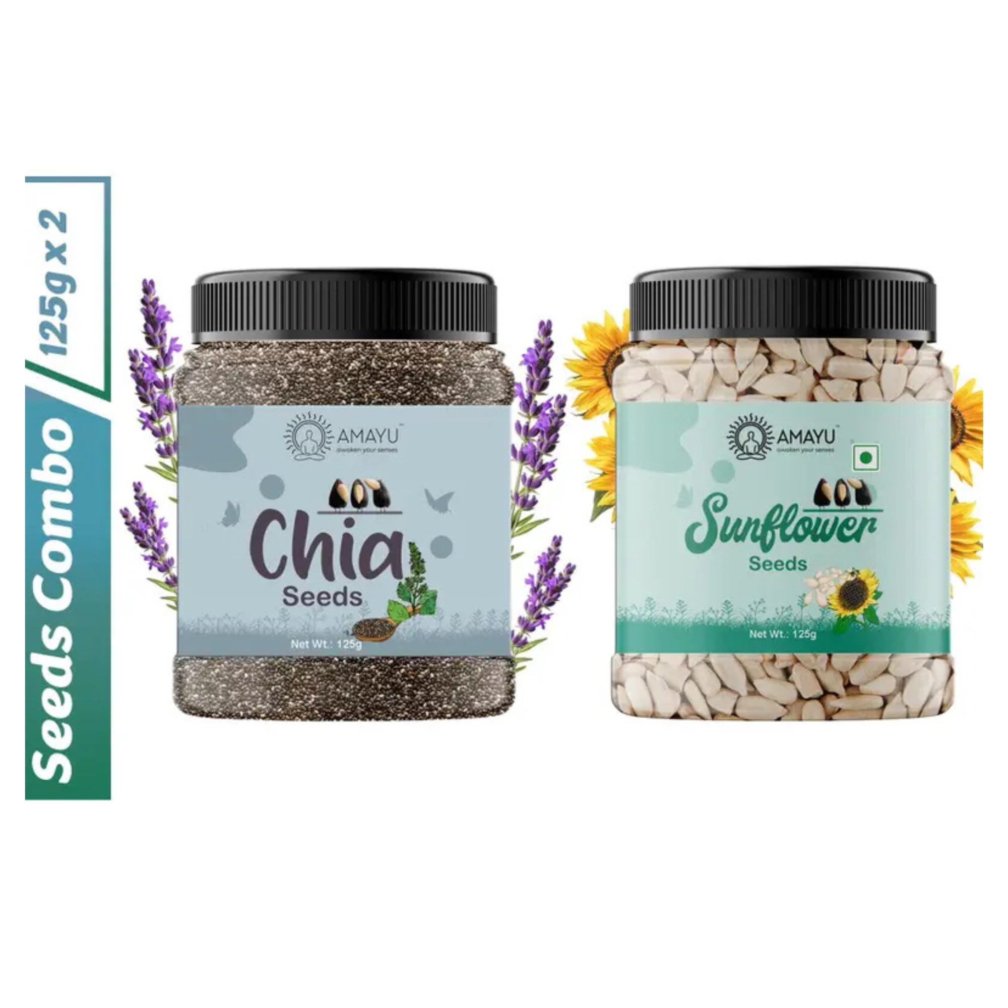 Raw Chia Sunflower Seeds Combo 125g