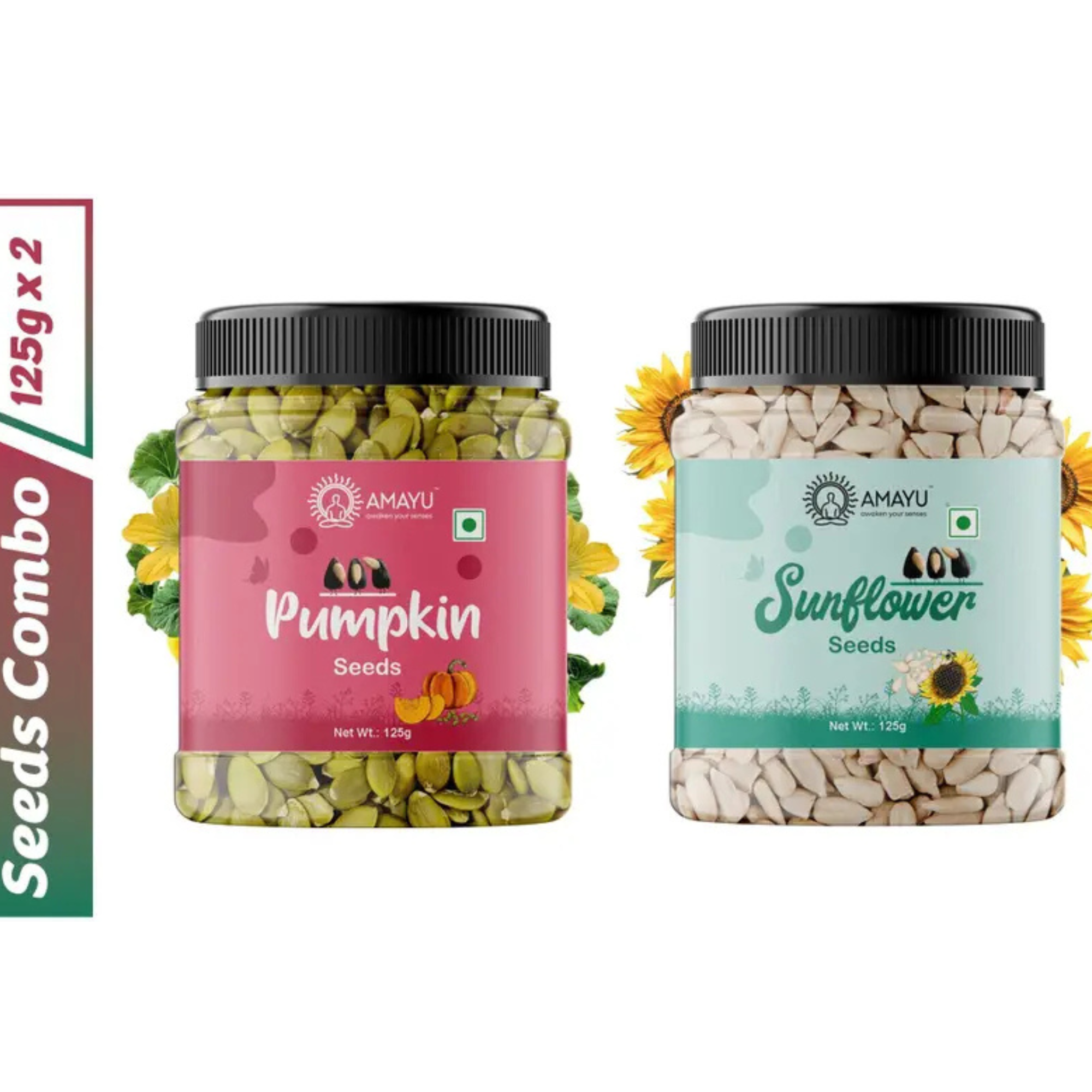 Raw Pumpkin Sunflower Seeds Combo 125g
