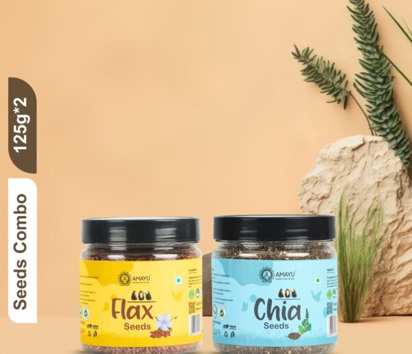 Raw Chia Flax Seeds Combo 125g