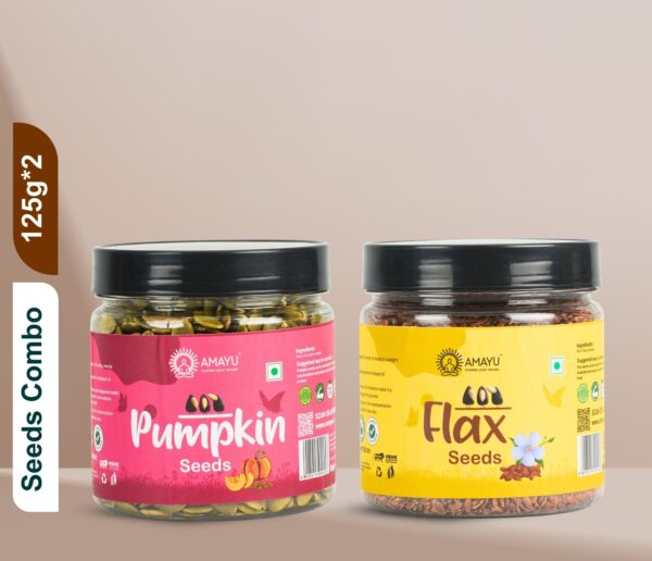 Raw  Pumpkin Flax Seeds Combo 125g
