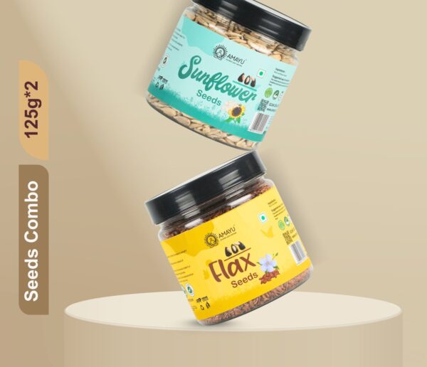 Raw Sunflower Flax Seeds Combo 125g